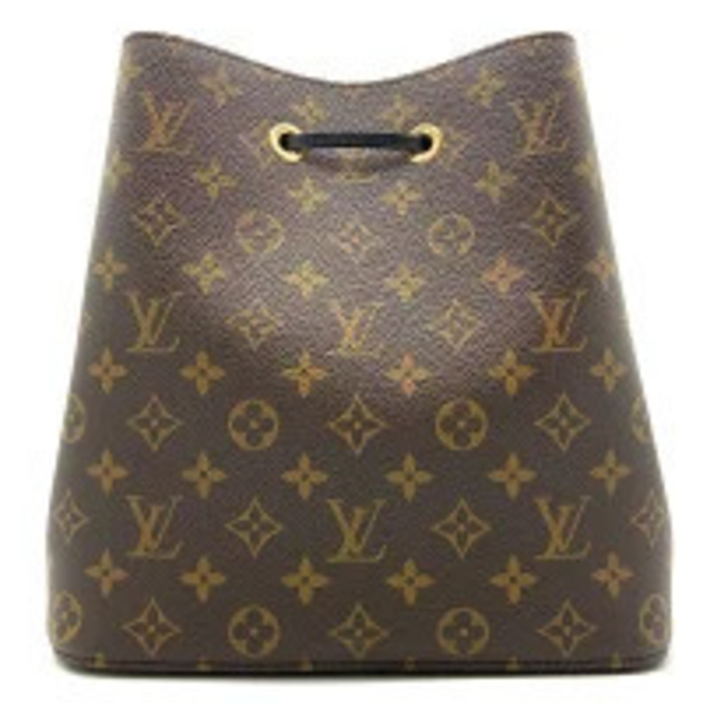 Louis Vuitton Brown Noe Bag Noir Neo Monogram Drawstring Black Black Shoulder